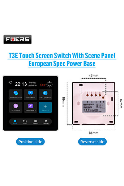 Choice مفتاح لوحة تحكم ذكي T3E Eu Switch FUERS Tuya، نظام أتمتة المنزل الذكي،...