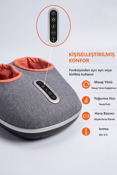 womidi Shiatsu Isıtmalı Ayak Masaj Aleti Sıcak Kompres Hava Basınç Ayarlı Ovmalı Elektrikli Derin Yoğurma Cihazı