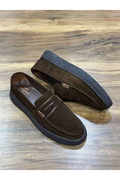 Greyybull Shoes Brown Suede Leather Men's Loafer Shoes - Flexible, Comfortabl...