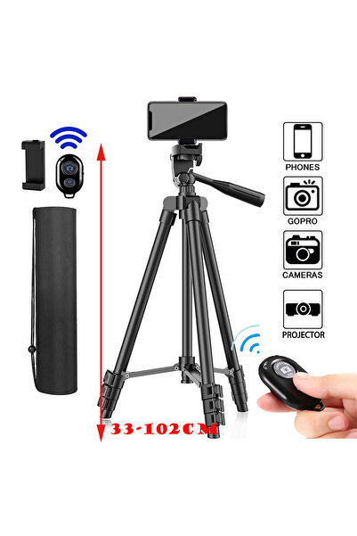 Choice حامل ثلاثي للهاتف 102 سم احترافي لتسجيل الفيديو وكاميرا DSLR وحامل تصو...