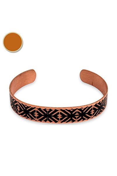 Erol Bakır Black copper arrow design thin copper bracelet, adjustable