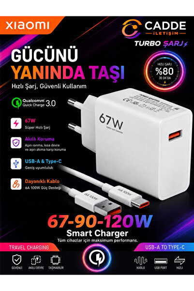 XIAOMI TURBO ŞARJ 67W 11 PRO 12 PRO 13 PRO 14PRO DİYER ÜST MODELLER UYUMLUDUR