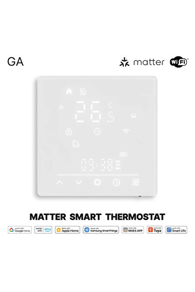 MOES Matter Water Heat Tuya Matter WiFi Smart Thermostat Temperature Controll...