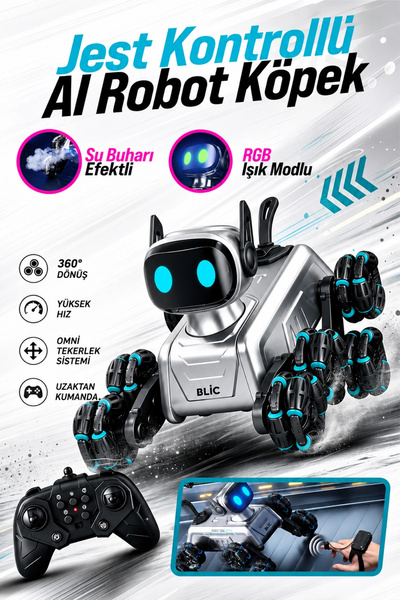 Blackbird Game Center Blic BRB2 Akıllı Robot Köpek Uzaktan Kumandalı Jest Kon...