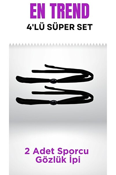 JULIANO Süper 4lü Set- Gözlük İpi, Gözlük Kılıfı, Temizleme Sprey, Microfiber Bez