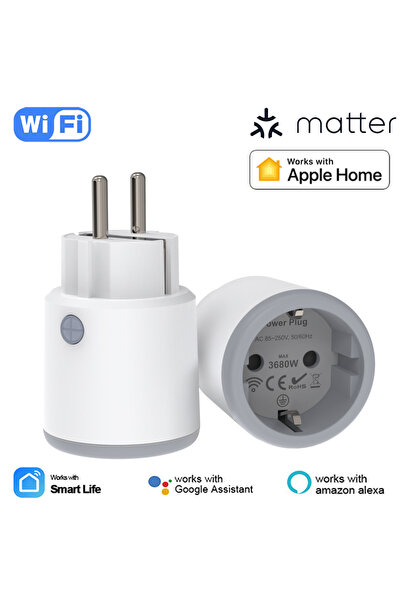 Choice Matter Smart Power Plug Wifi 16A Power Meter Remote Control EU Outlet ...