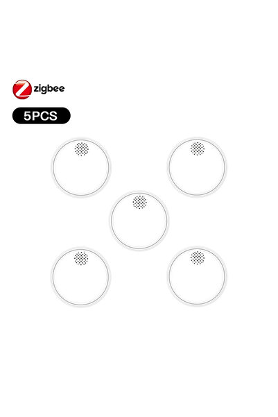 Choice MOES 5pcs MOES ZigBee Smart Wireless Smoke Detector Fire 85dB Sound Al...