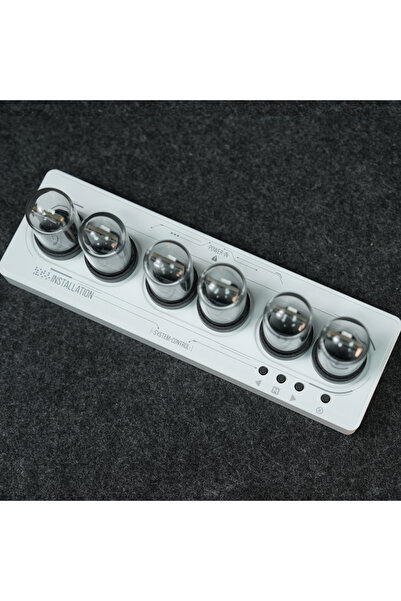 Choice WHITE IPS Nixie Tube Alarm Clock with Colorful RGB Lights for Game Roo...