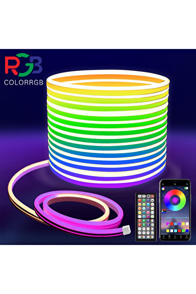 aiopp 15m(1roll x15m) RGB (EU PLUG) LED Neon Strip Light,5-30M Neon Rope With...
