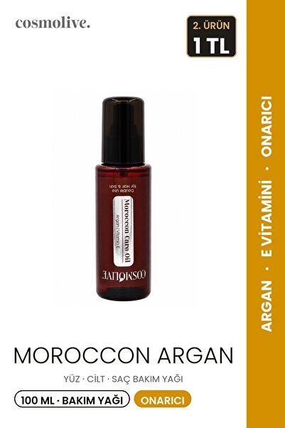 Cosmolive Moroccon Bakım Yağı Argan Ve E Vitamini Yüz, Cilt Ve Saç Onarıcı, N...