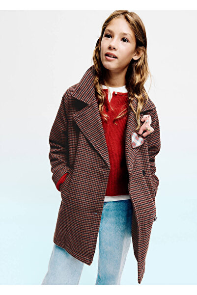 MANGO Kids Kazayağı desenli palto