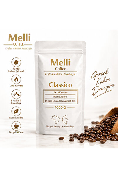 Meli Coffee Co ميلي كوفي كلاسيكو 1000 جرام - (قهوة إسبرسو ممتازة متوسطة الحبوب)