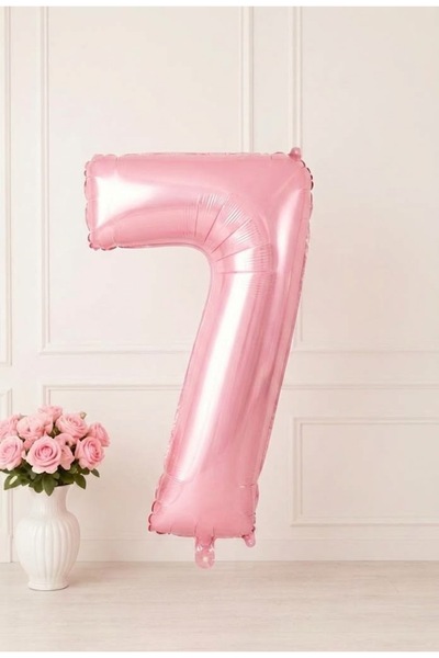 baloss fer Pink 7 Number Foil Balloon 76 cm Large Size Birthday Celebration S...