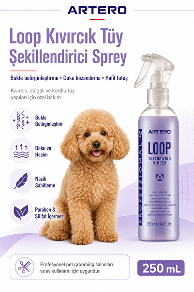 Artero Loop Kıvırcık Tüylü Köpekler İçin Şekillendirici ve Doku Verici Sprey ...