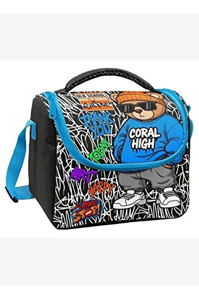 Coral High Kids Grafiti Teddy Bear Patterned Thermo Nutrition Bag Pack 37150