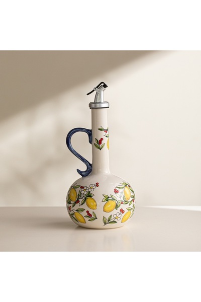 Choice8 Retro olive A BPA-Free Olive Oil Dispenser Underglaze Embossed Cerami...