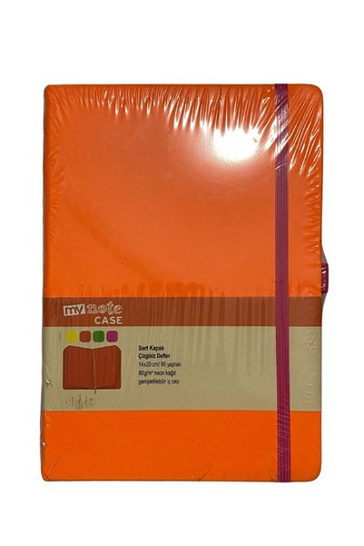 Umur Mynote Case Neon 14X20 96Yp Unlined - Orange - Pink Leaf