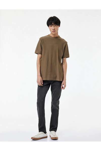 Koton Pantaloni de blugi pentru bărbați Brad 6Sam40070Nd NEGRU