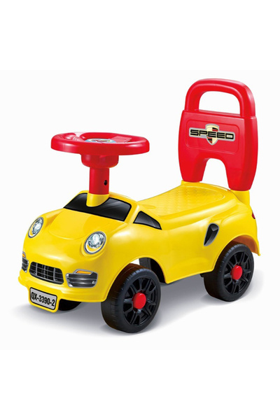 Galaxy Toys Kids Ride-On Push Car with Steering Wheel & Backrest – 48×40×20 cm