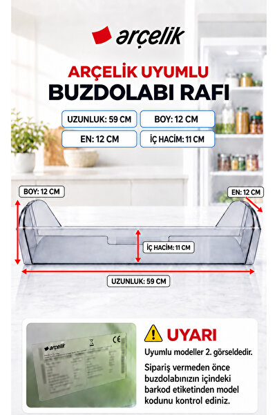 Arçelik Oem - Buzdolabı Kapak Şişe Rafı - 4384511700