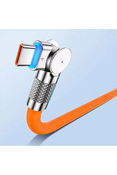 Choice 2m orange NNBILI 6A USB Type C 180 Degree Phone Fast Charging 120W USB...