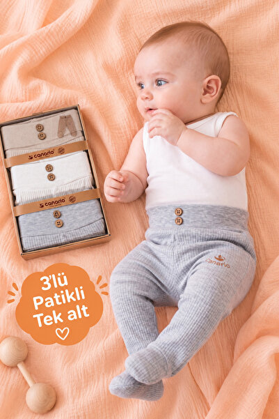 Genel Markalar Rocha Baby Bebek Fitilli Pamuklu Yüksek Bel Patikli Alt Pantol...