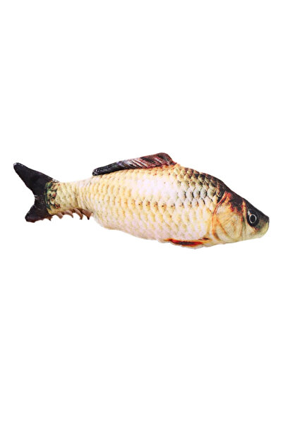 Choice YELLOW Plush Catnip Fish Toy Interactive Squeaky Chewable Pet Toy Simu...