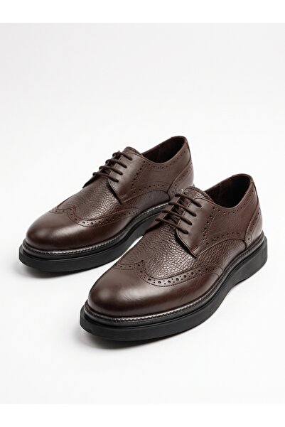 LUSIVE 100% Genuine Leather Brown Casual Comfortable Classic Men's Shoes Luas...