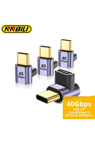 Choice 1Pcs NNBILI USB C 90 Degree Adapter with USB4 40Gbps PD 100W 8K 60hz V...