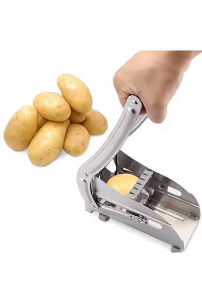 Go İthalat Potato Chipper Komple Metal Üstten Kollu Manuel Patates ve Sebze Dilimleme Makinesi