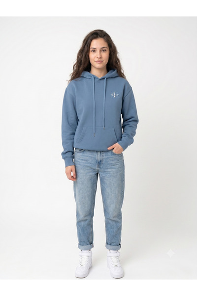 Trendyup Hanorac unisex cu glugă și print 3D pe spate, căptușit și moale în i...