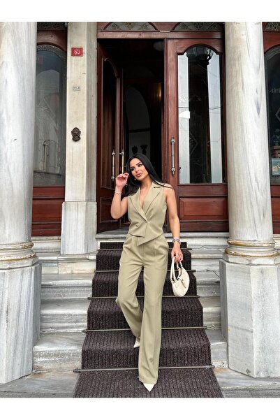 ZF BUTİK Costum cu vestă și pantaloni cu buzunare