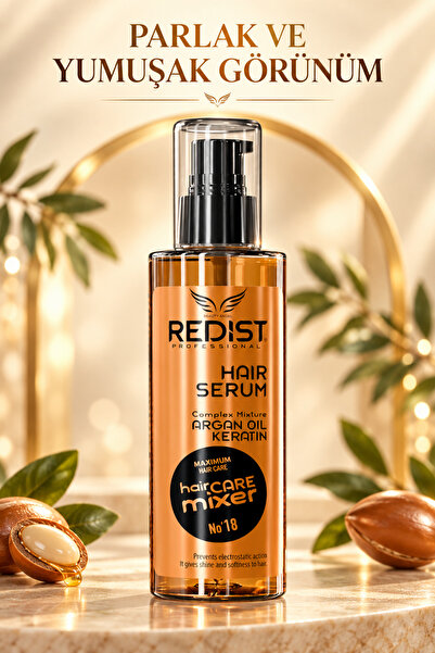 Redist Argan & Keratin Saç Serumu – Onarıcı Ve Güçlendirici Bakım -Vegan 125 ml