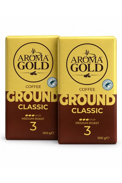 AROMA GOLD Κλασικός Αλεσμένος Καφές σε Συσκευασία Κενού, 100% Αράμπικα, Μέτρι...