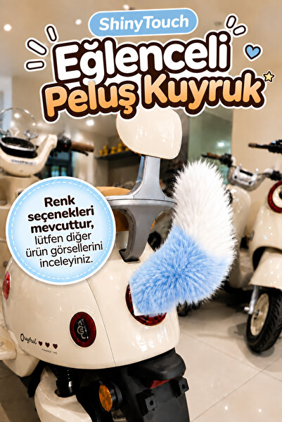 ShinyTouch Motosiklet Eğlenceli Peluş Kuyruk (Şarj Edilebilir ve Uzaktan Kuma...