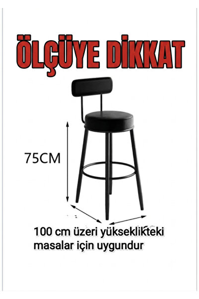 J&S QUALİTY Montaj Gerektirmez Hazır Bar Sandalyesi, Ikea Kadın Tasarımı 75 C...