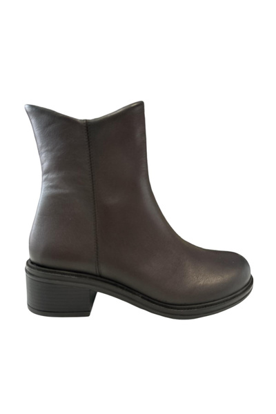 Castle Black Yldz-47621-1 Γυναικείες κλασικές μπότες από γνήσιο δέρμα καφέ