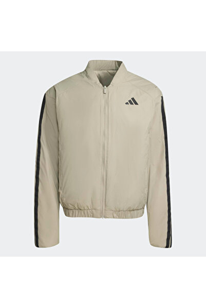adidas JV5170 ESS 3S INS BOMB Erkek Bomber Ceket Haki yeşil