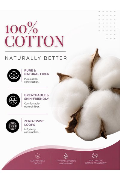 Donetella 100% Cotton Zero Twist Bath Towel - 2 Pcs | Woven Logo | 70x140 cm | 550 GSM | Highly Absorbent & Quick Dry.