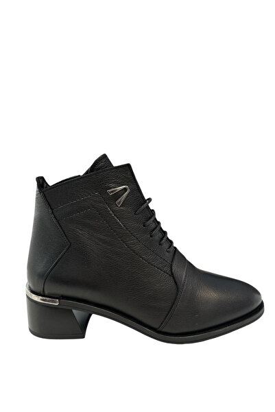 Castle Black YLDZ-9781-1 Μαύρες γυναικείες κλασικές μπότες από γνήσιο δέρμα