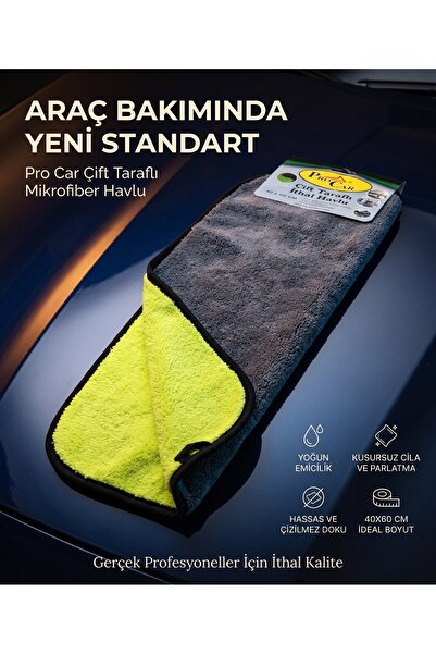 Çift Taraflı İthal Havlu 40x60 cm - Çizmez, İz Bırakmaz Süper Emici Kurulama Bezi