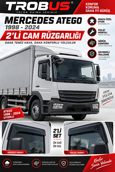 TROBUS Mercedes Atego (1998-2024) Tam Uyumlu Cam Rüzgarlığı 2'lü
