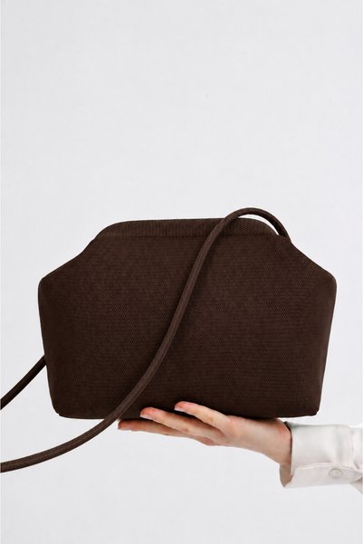 HEYBE'S Heybes Geantă de mână tip clutch maro pentru femei