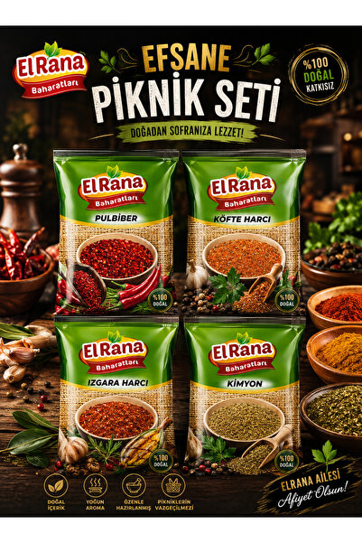 ELRANA BAHARATLARI EFSANE PİKNİK SETİ A KALİTE PULBİBER 40 GR KÖFTE HARCI 40 ...