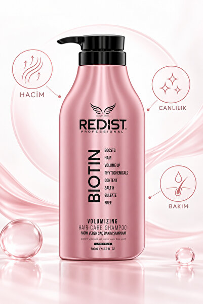 Redist Biotin Saç Bakım Şampuanı – Güçlü ve Sağlıklı Saçlar Için Özel Formül - Vegan (500 ML)