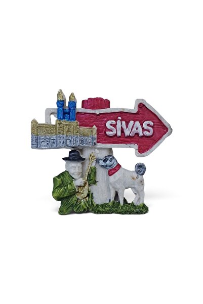 REYYAN Sivas magneti polyester kabartma hediyelik magnet