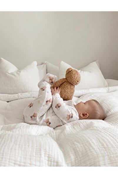 Lunar Stars : 100% Cotton Bear Pattern 5-Piece Newborn Baby Set Hospital Rele...