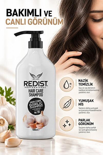 Redist Dökülen ve Geç Uzayan Saçlar Için Sarımsak Içerikli Saç Dökülmesi Karşıtı Şampuan 1000 ml