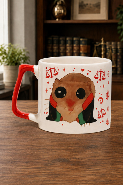 Kırtasiye Ofisi Sad Üzgün Hamster Meslek Avukat Kırmızı Kulplu Prime Ofis Hed...