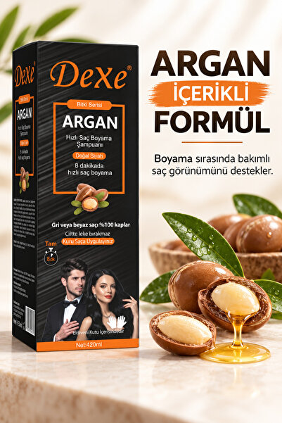 Dexe Büyük Boy Saç Siyahlaştırıcı Şampuan 400 ml - 8 dakikada Beyaz Kapama